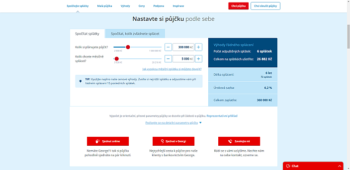 Žádost o půjčku od České spořitelny - 1. krok